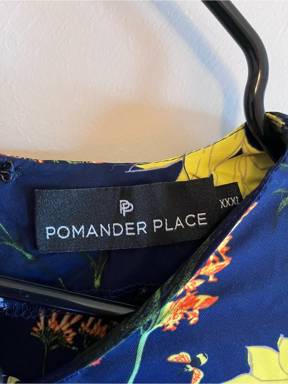 Pomander Place Navy Floral Long-Sleeve Dress - Picture 3 of 8